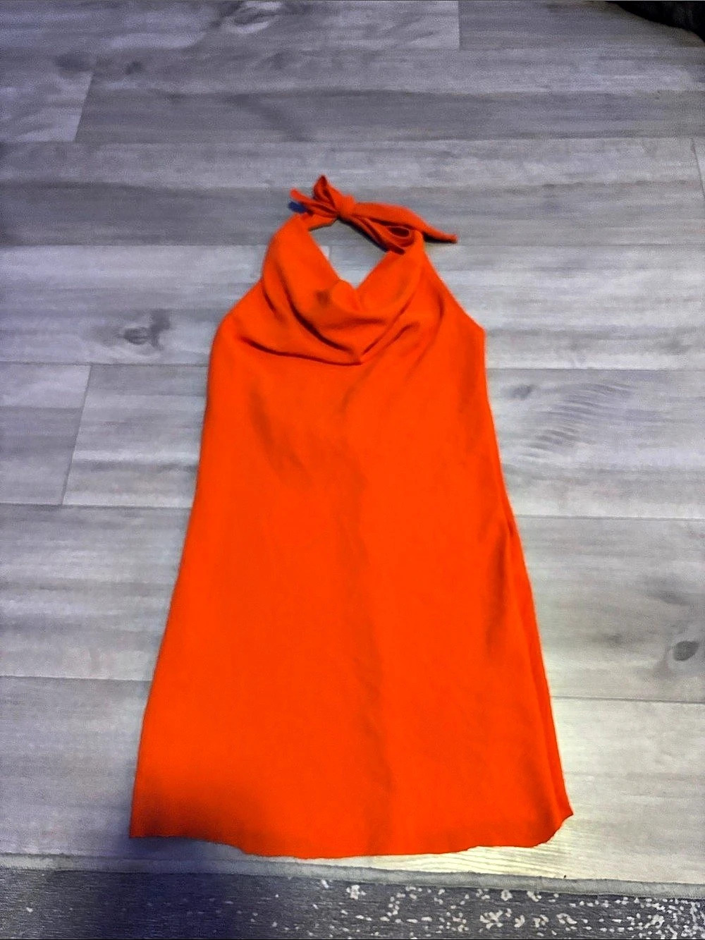 Halter mini Dress in Orange NWT